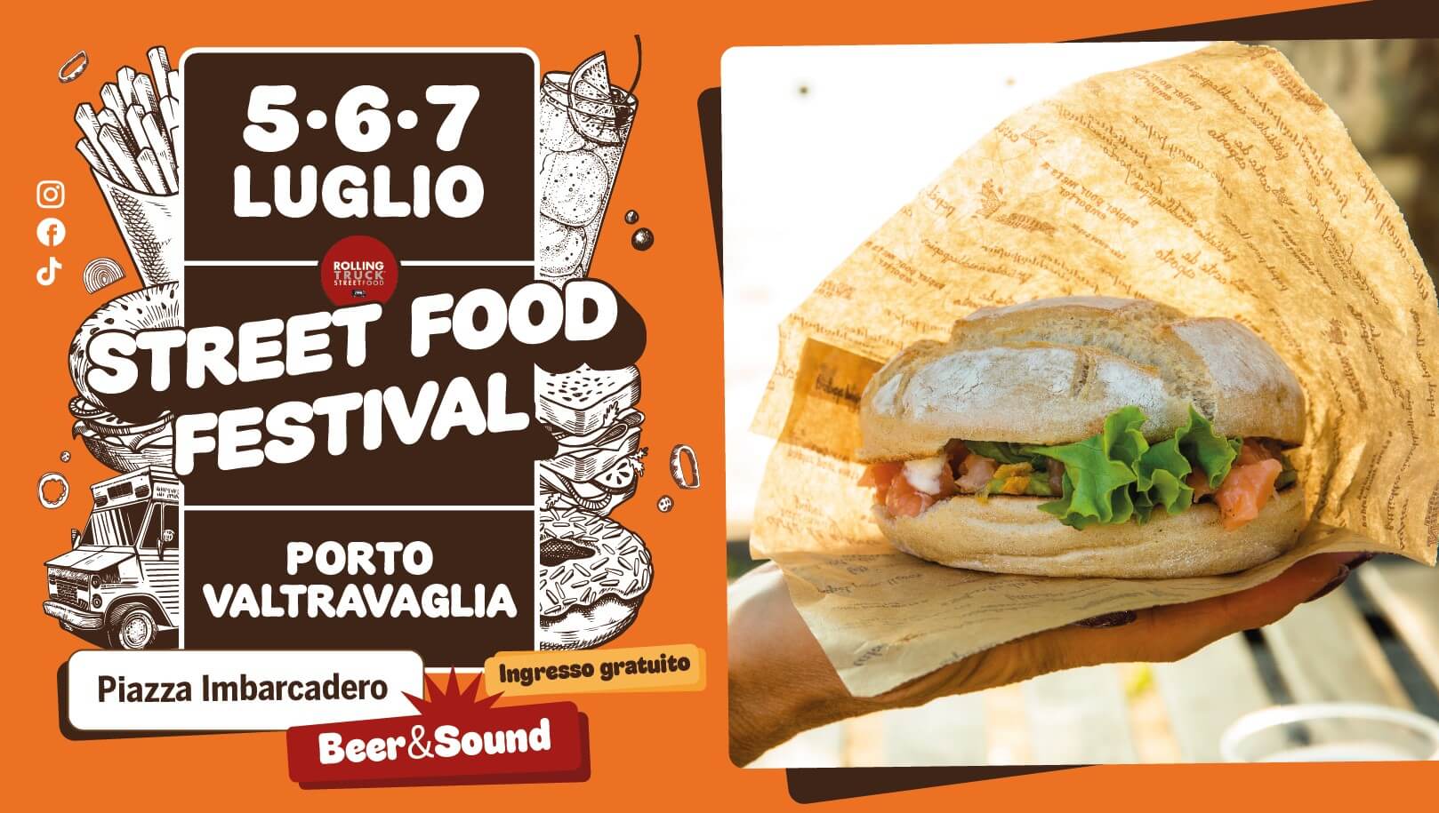 ROLLING TRUCK STREET FOOD FESTIVAL - Porto Valtravaglia locandina